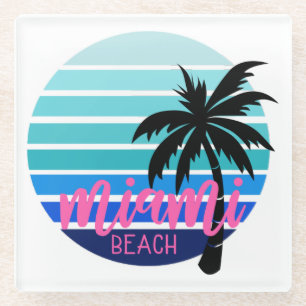 Miami Beach Glass Coaster