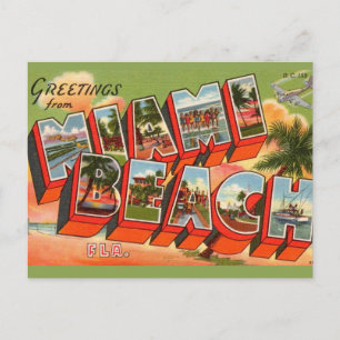Miami Beach Greeting Postcard