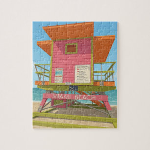Miami Beach lifeguard tower Jigsaw Puzzle