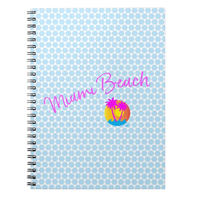 Miami-Beach-logo-sun-palms-pink Notebook (Front)