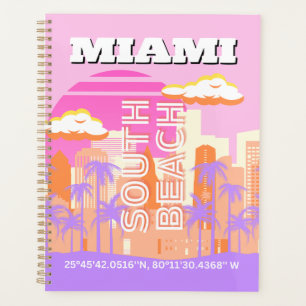 Miami Beach, Miami Travel Art, Preppy Room, Pink Planner