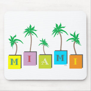 Miami Beach Palms Mouse Pad
