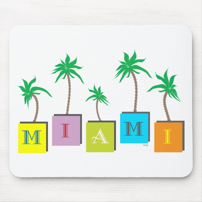 Miami Beach Palms Mouse Pad (Front)
