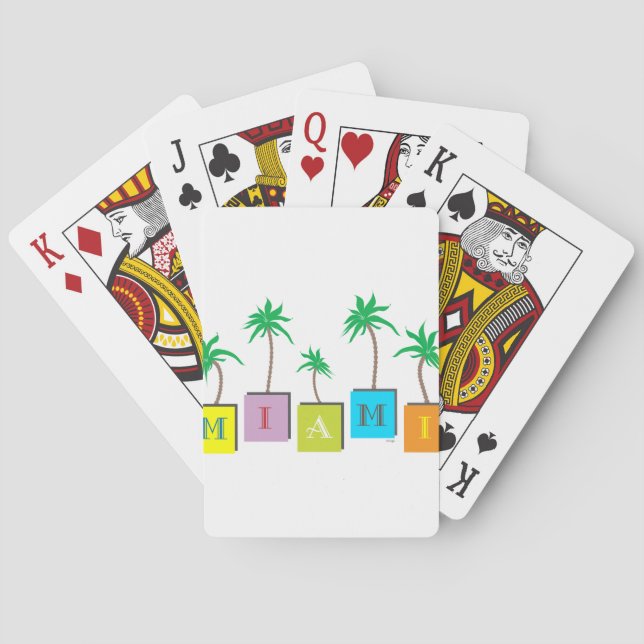 Miami Beach Palms Playing Cards (Back)