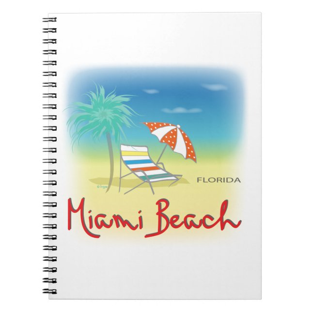 Miami Beach Palms Spiral Notebook (Front)
