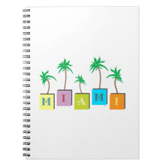 Miami Beach Palms Spiral Notebook