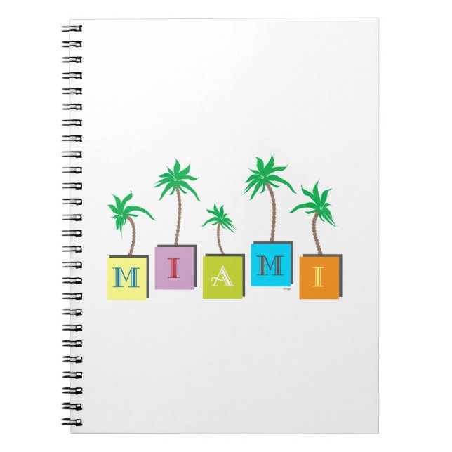 Miami Beach Palms Spiral Notebook (Front)