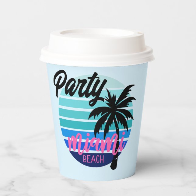 Miami Beach  Paper Cups (Front)