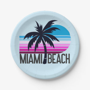 Miami Beach   Paper Plate