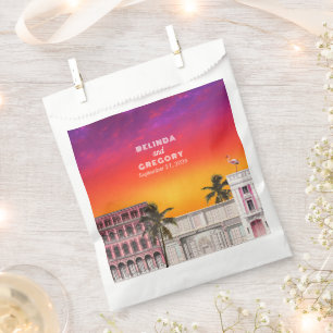 Miami Beach Rainbow Row Charleston Palm Wedding Favour Bags