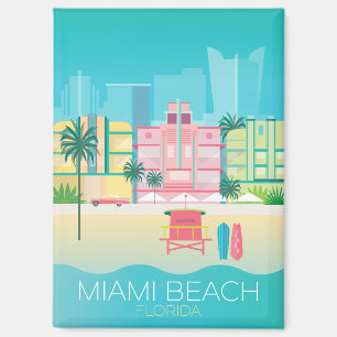 Miami Beach Refrigerator Magnet