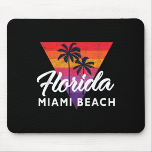 Miami Beach Retro Miami Vintage Triangle 70s 80s T Mouse Pad