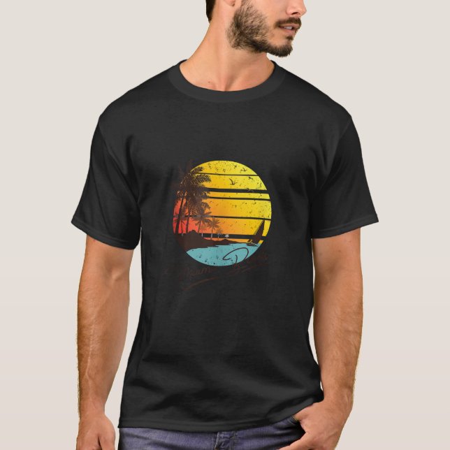 Miami Beach Retro Summer Tropical Beach Tank Top (Front)
