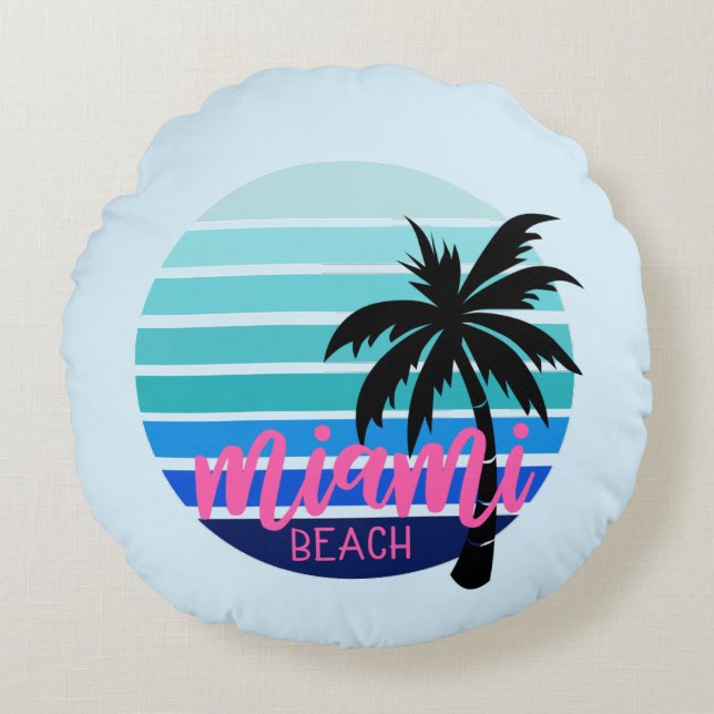 Miami Beach  Round Cushion (Front)