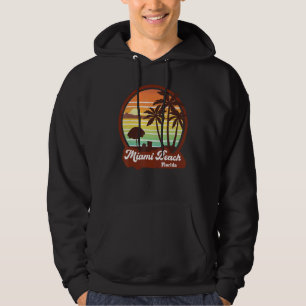 Miami Beach Souvenirs Florida Vintage Retro 70s 80 Hoodie