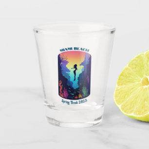 Miami Beach Spring Break 2023 Mermaid Reef Shot Gl Glass