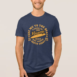 Miami Beach Surf Club: Ride the Waves in Style Tri-Blend Shirt