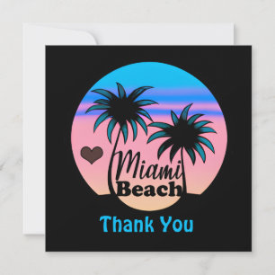 Miami Beach  Thank You Card
