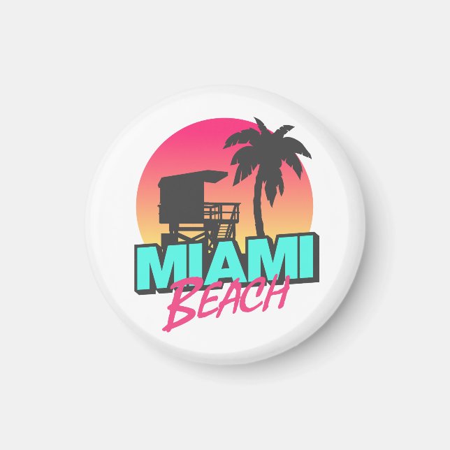 Miami Beach Travel Vintage  Magnet (Front)