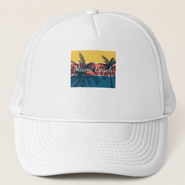 Miami Beach Trucker Hat (Front)