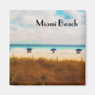 Miami Beach Umbrellas Magnet