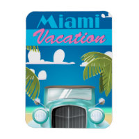 Miami Beach vacation USA vintage travel poster