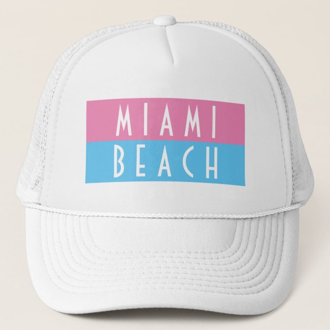 Miami Beach Vice Trucker Hat (Front)
