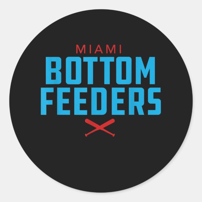 Miami Bottom Feeders Baseball Gift Classic Round Sticker (Front)