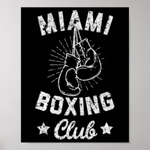 Miami Boxing Club - Vintage Boxer Gloves  Poster