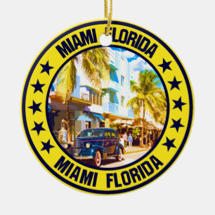 Miami ceramic tree decoration