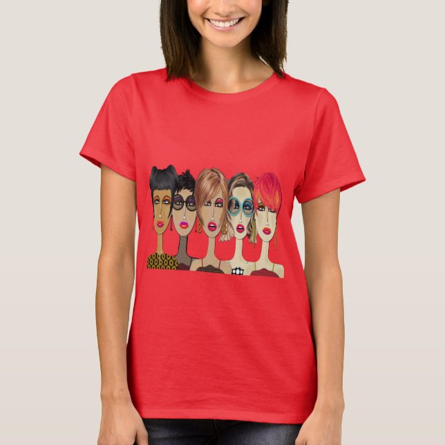 Miami Chic – Bold Fashionista Pop Art T-Shirt (Front)