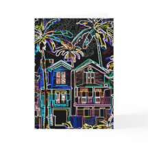 Miami Christmas Neighbourhood Illustration