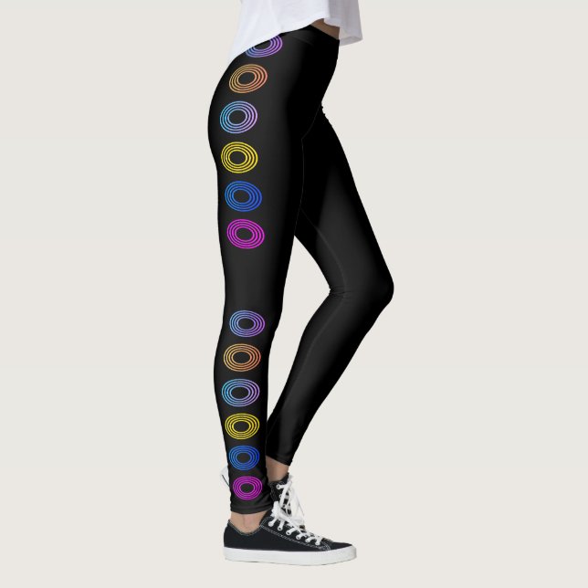 Miami Circles Design Leggings (Right)
