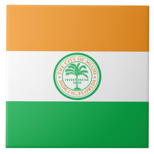 Miami city flag tile (Front)