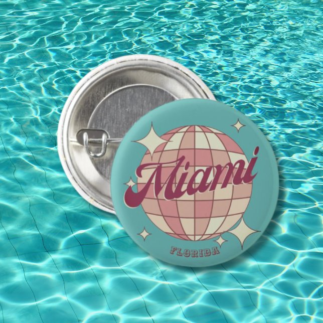 Miami City Florida holiday travel souvenir  3 Cm Round Badge (Creator Uploaded)
