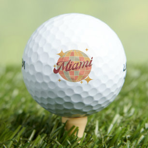 Miami City Florida Retro golfing resort  Golf Balls