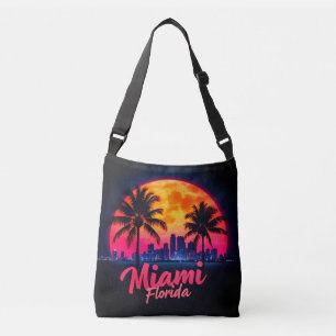 Miami City Florida skyline Crossbody Bag
