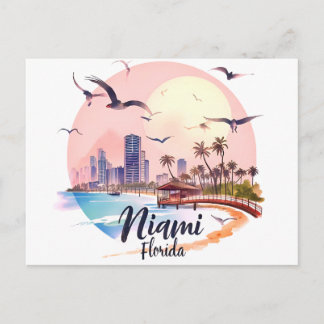 Miami City Florida skyline Postcard
