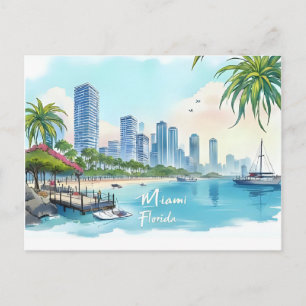 Miami City Florida skyline Postcard