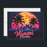 Miami City Florida skyline Postcard<br><div class="desc">Celebrate the vibrant energy of Miami, Florida with this sophisticated black and white city skyline illustration! This elegant design captures the essence of Miami’s iconic skyline and waterfront, paired with stylish calligraphy that reads "Miami Florida." Perfect for Miami locals, fans of this coastal metropolis, travelers, or anyone who loves urban...</div>