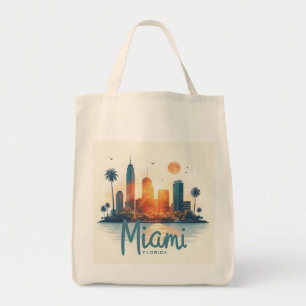 Miami City Florida skyline Tote Bag
