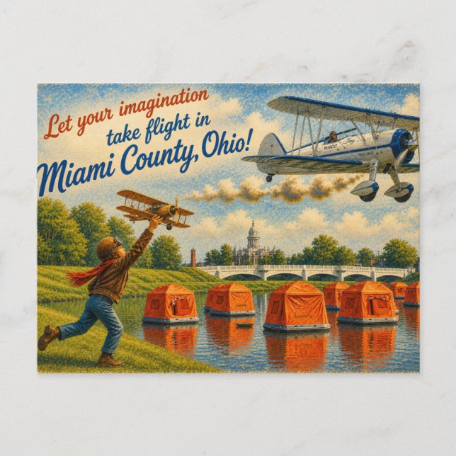 Miami County Ohio Postcard  (Front)