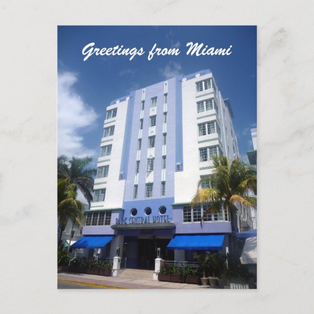 miami deco hotel postcard (Front)