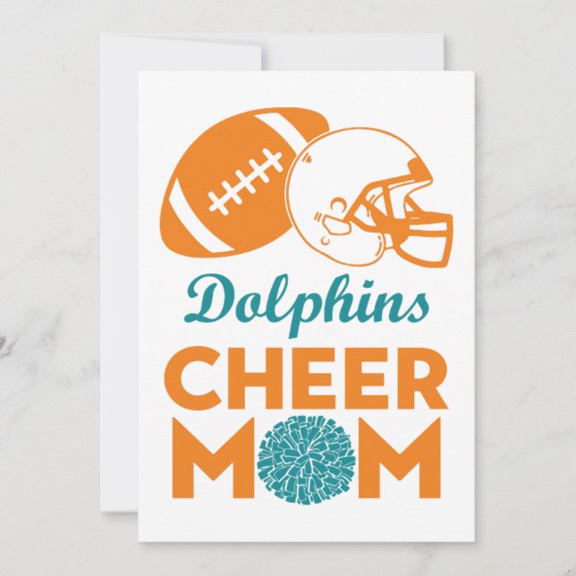  Miami Dolphins Classic Thank You Card (Front)