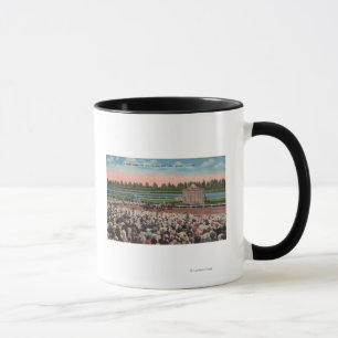 Miami, FL - View of Hialeah Park with Horse Mug