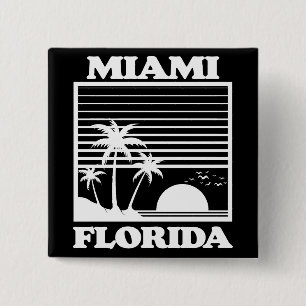 Miami,Florida 15 Cm Square Badge