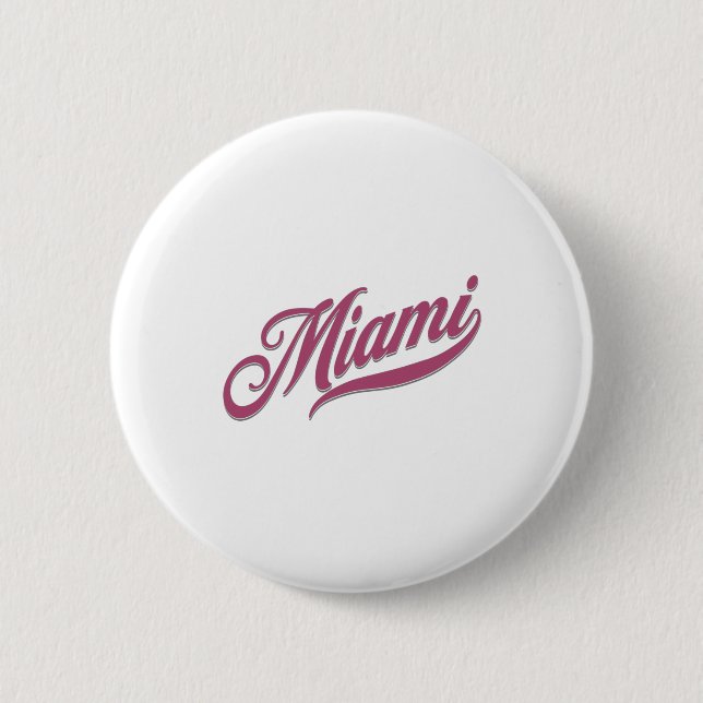 Miami Florida 6 Cm Round Badge (Front)