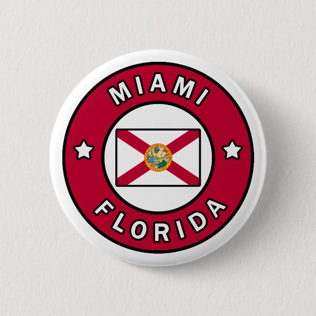 Miami Florida 6 Cm Round Badge (Front)