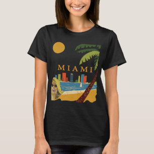 Miami Florida Beach Retro Travel T-Shirt