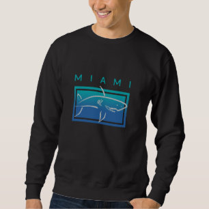 Miami Florida Beach Shark Graphic Sweatshirt